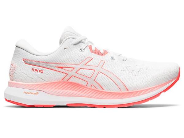 Asics Hardloopschoenen Dames, EVORIDE Wit/Oranje/Rood - Asics Kopen Sneakers | B2480913-TJ